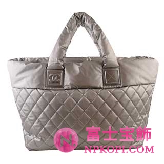 シャネル スーパーコピー　COCO　COCOON　キルティングトートバッグ シルバー×ネイビーch44aaert
